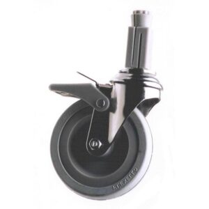 4 Inch Zinc-Plated Swivel Stem Caster with Brake
