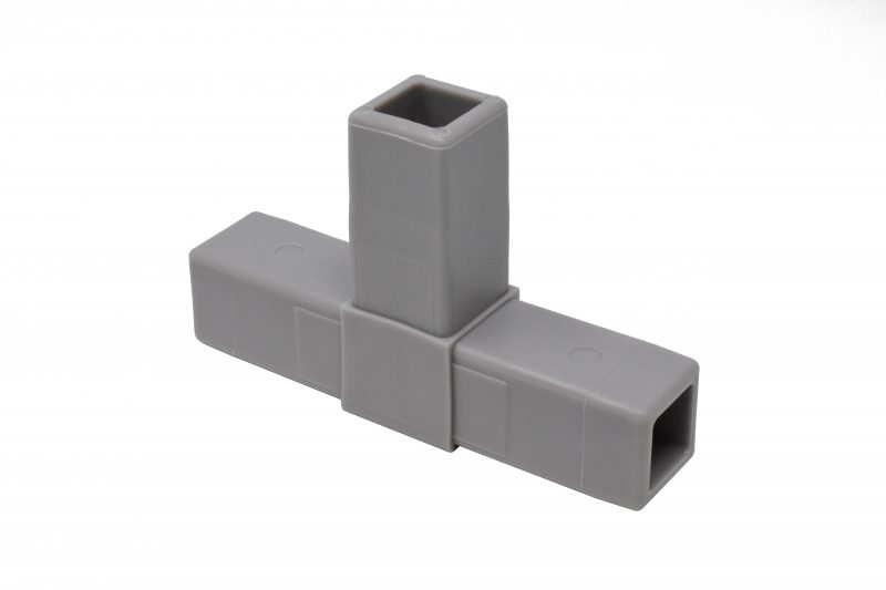 200-305-HF 3-Way Gray "T" Connector, Hammer Fit