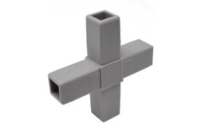 200-313-HF 4-Way Gray Cross Connector, Hammer Fit