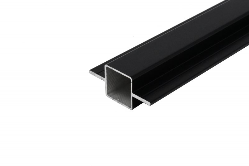 100-160 2-Way Fin Tube for 1/4″ Recessed Panel in Matte Black Powder Coating