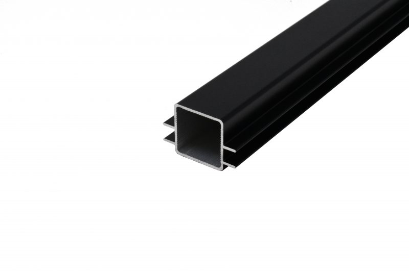 100-270 2-Way Captive Fin Tube for 1/4" Panel in Matte Black Powder Coating