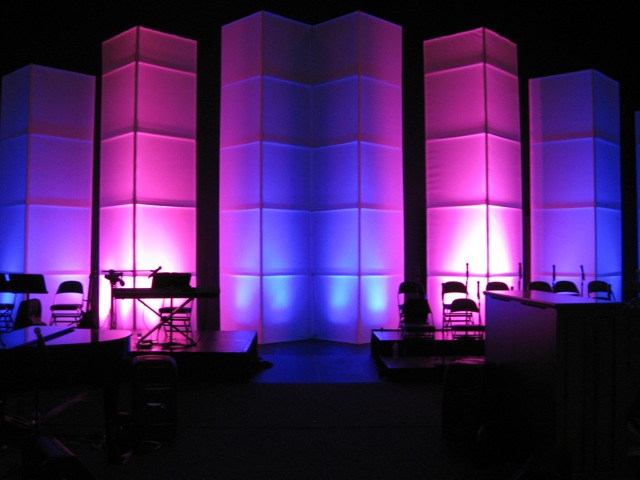 Light installation built for a concert hall using EZTube tubing and connectors